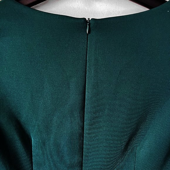NEW! Eliza J V-Neck Sheath Green Coctail Dress, Size 4 - Picture 9 of 15